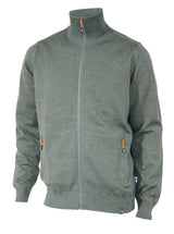 YORK FULL ZIP WINDBREAKER, 100% MERINO WOOL EXTRAFINE  — LIGHT LODEN