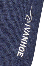 HADAR FULL ZIP, 100% EXTRA FINE MERINOULL — STEELBLUE - Ivanhoe of Sweden