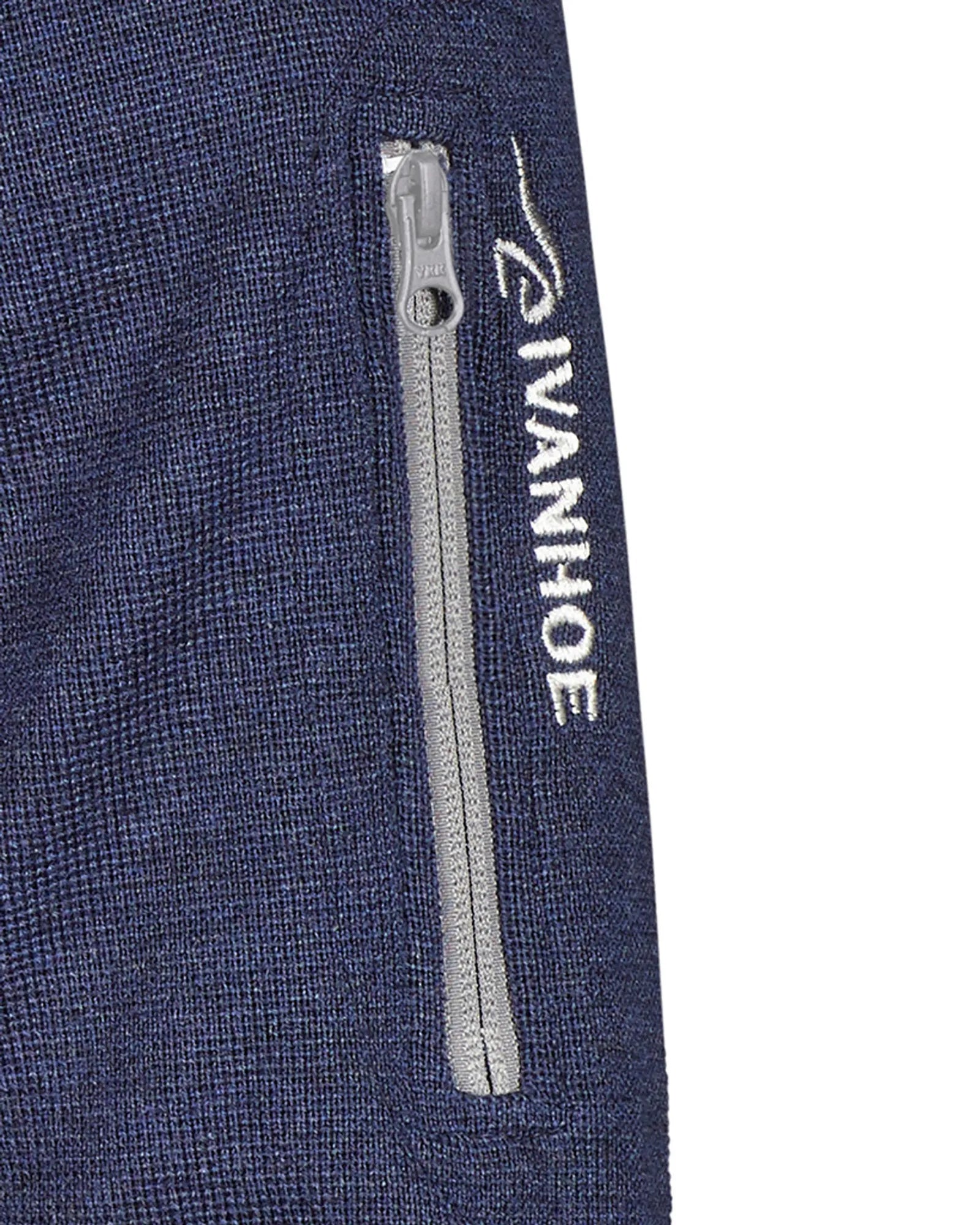HADAR HALF ZIP WINDBREAKER, 100% EXTRA FINE MERINOULL — STEELBLUE - Ivanhoe of Sweden