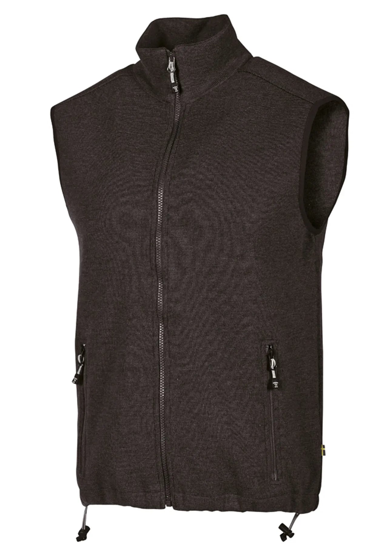 HADAR VEST, 100% EXTRA FINE MERINOULL — BLACK - Ivanhoe of Sweden