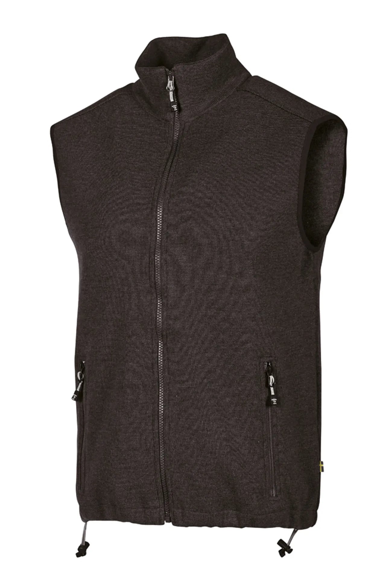 HADAR VEST, 100% EXTRA FINE MERINOULL — BLACK - Ivanhoe of Sweden