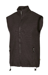 HADAR VEST, 100% EXTRA FINE MERINOULL  — BLACK