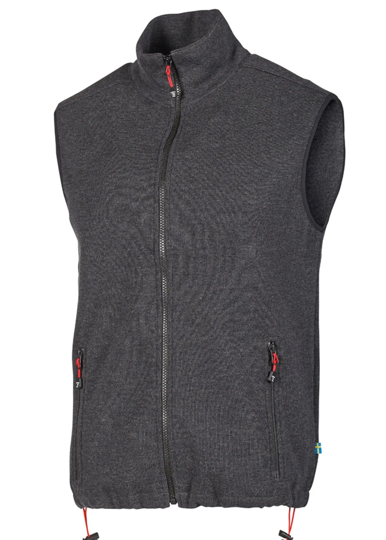 HADAR VEST, 100% EXTRA FINE MERINOULL — GRAPHITE MARL - Ivanhoe of Sweden