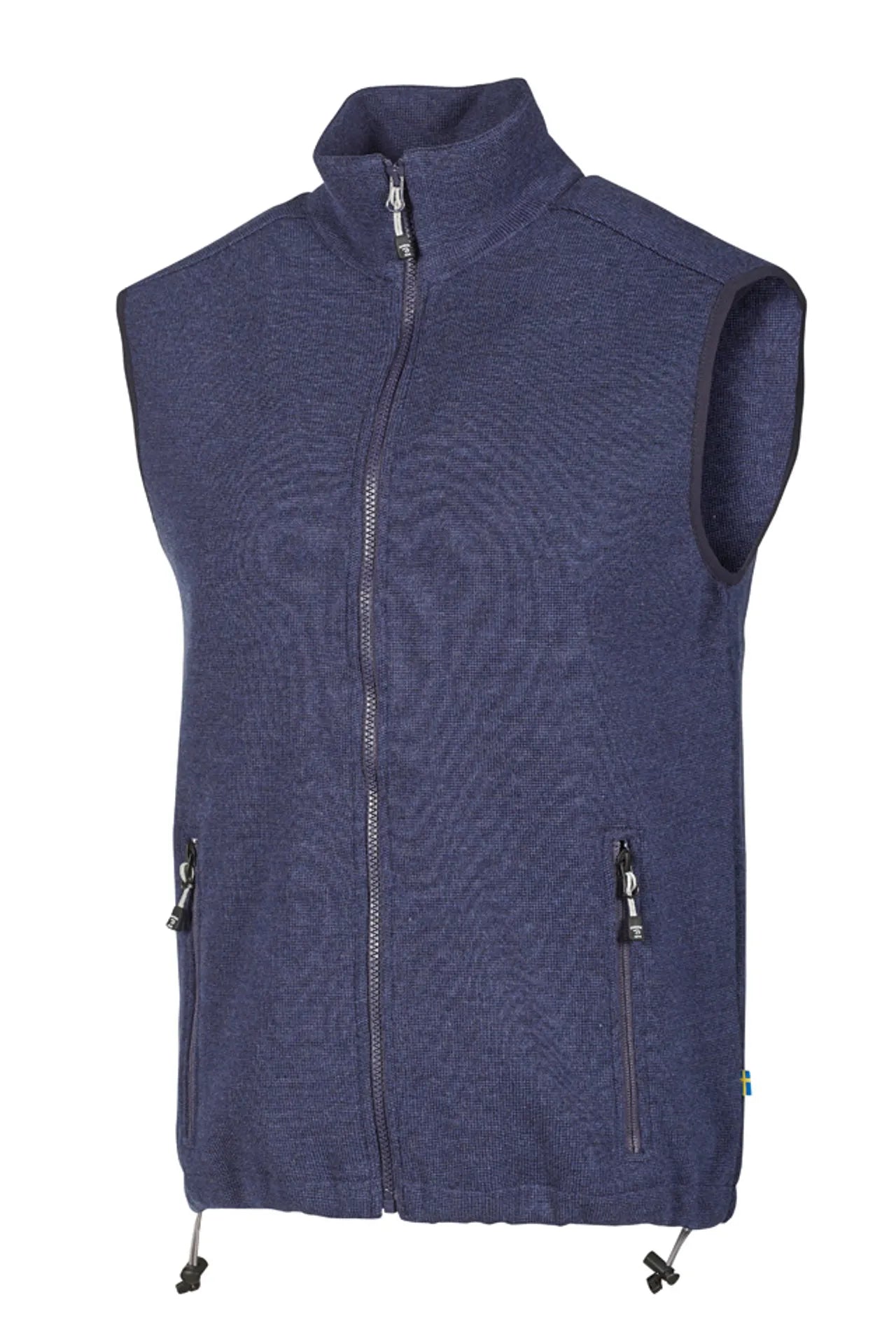 HADAR VEST, 100% EXTRA FINE MERINOULL — STEELBLUE - Ivanhoe of Sweden