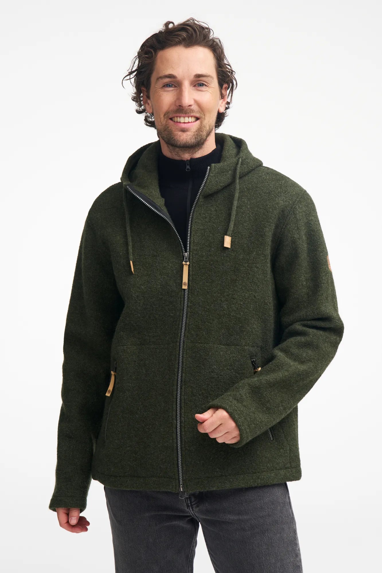 GY STRETEN JACKET, 100% FILTAD ULL — GRAPHITE MARL - Ivanhoe of Sweden