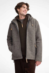 GY STRETEN JACKET, 100% WOLLE  — NUTMEG