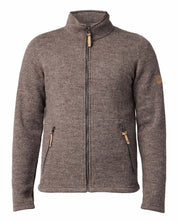 NLS SAP FULL ZIP, 100% OFÄRGAD ULL — NUTMEG - Ivanhoe of Sweden