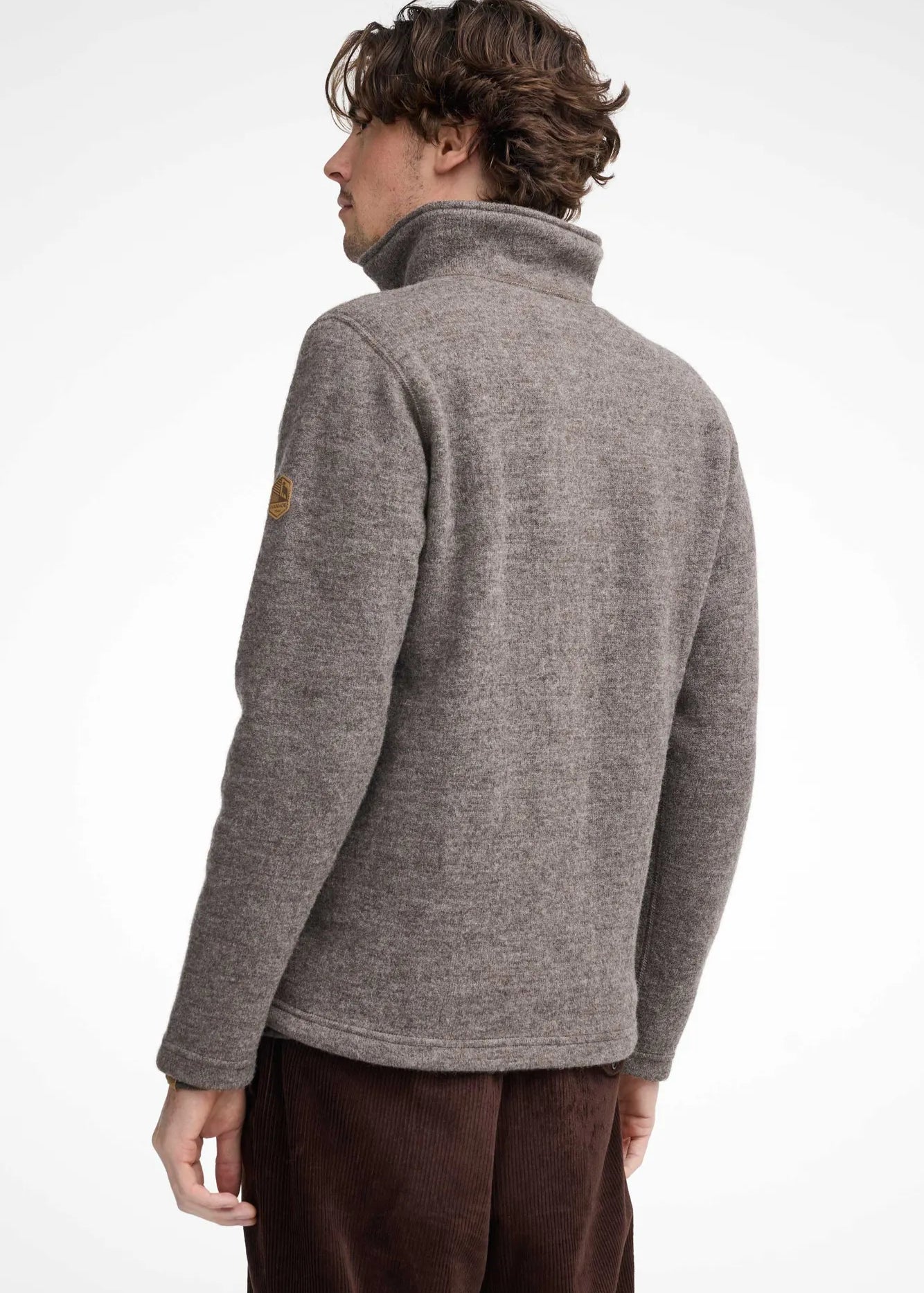NLS SAP FULL ZIP, 100% OFÄRGAD ULL — NUTMEG - Ivanhoe of Sweden