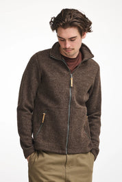 NLS SAP FULL ZIP, 100% OFÄRGAD ULL — CHOCOLATE - Ivanhoe of Sweden