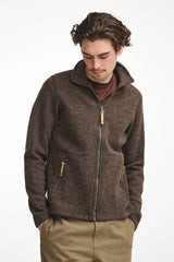 NLS SAP FULL ZIP, 100% UNGEFÄRBTE WOLLE  — CHOCOLATE
