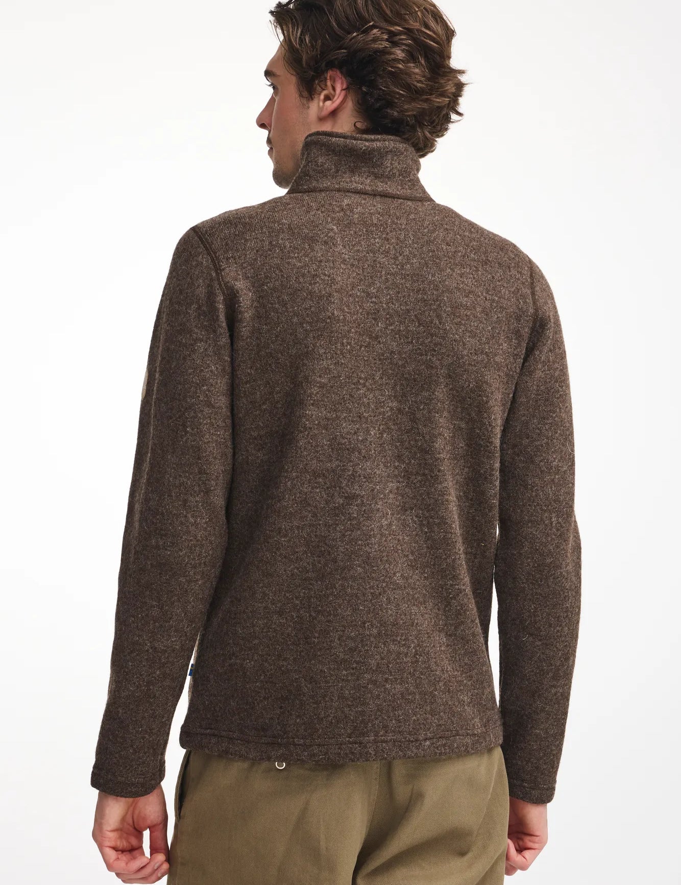 NLS SAP FULL ZIP, 100% OFÄRGAD ULL — CHOCOLATE - Ivanhoe of Sweden