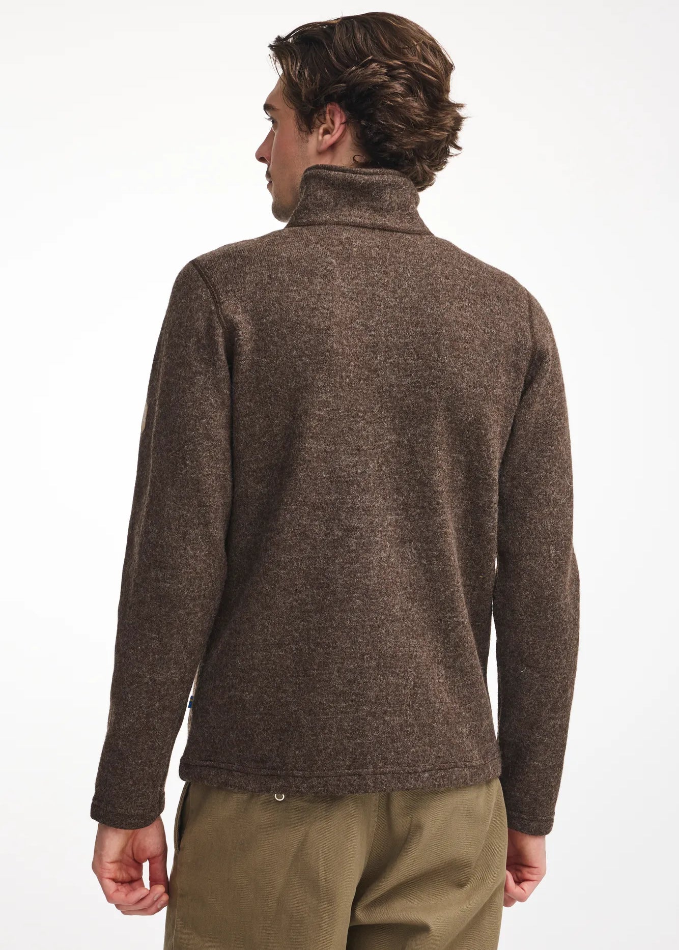NLS SAP FULL ZIP, 100% OFÄRGAD ULL — CHOCOLATE - Ivanhoe of Sweden