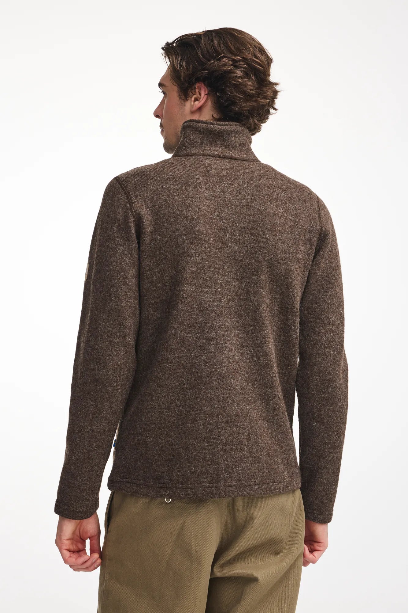 NLS SAP FULL ZIP, 100% OFÄRGAD ULL — CHOCOLATE - Ivanhoe of Sweden