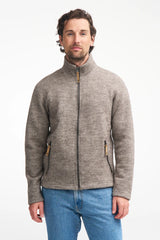NLS SAP FULL ZIP, 100% OFÄRGAD ULL  — LATTE