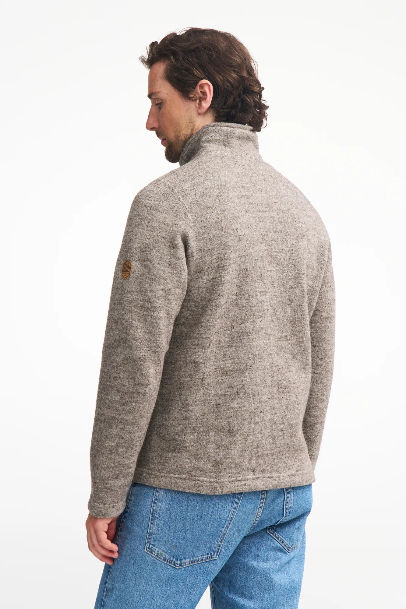 NLS SAP FULL ZIP, 100% OFÄRGAD ULL — LATTE - Ivanhoe of Sweden