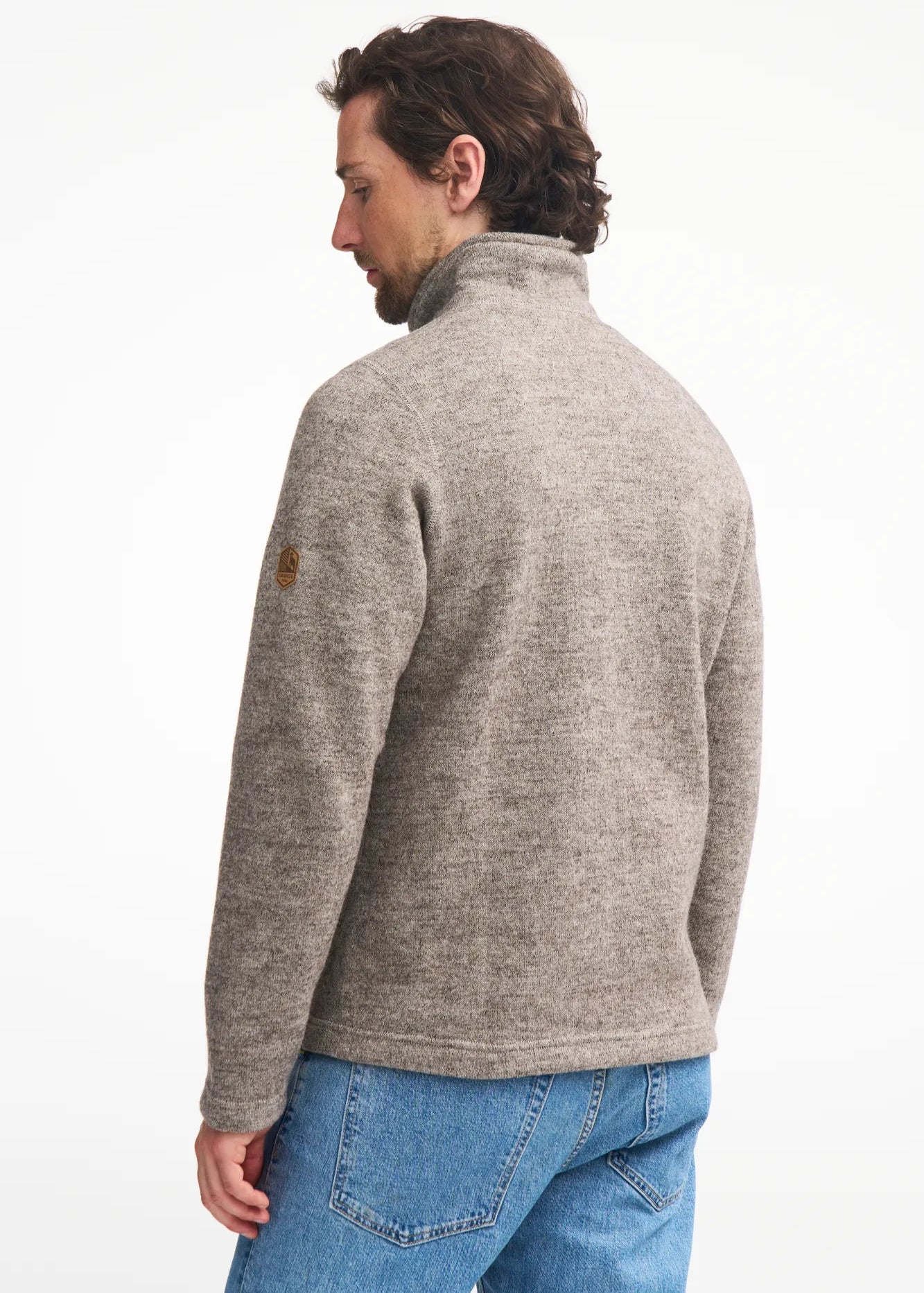 NLS SAP FULL ZIP, 100% OFÄRGAD ULL — LATTE - Ivanhoe of Sweden