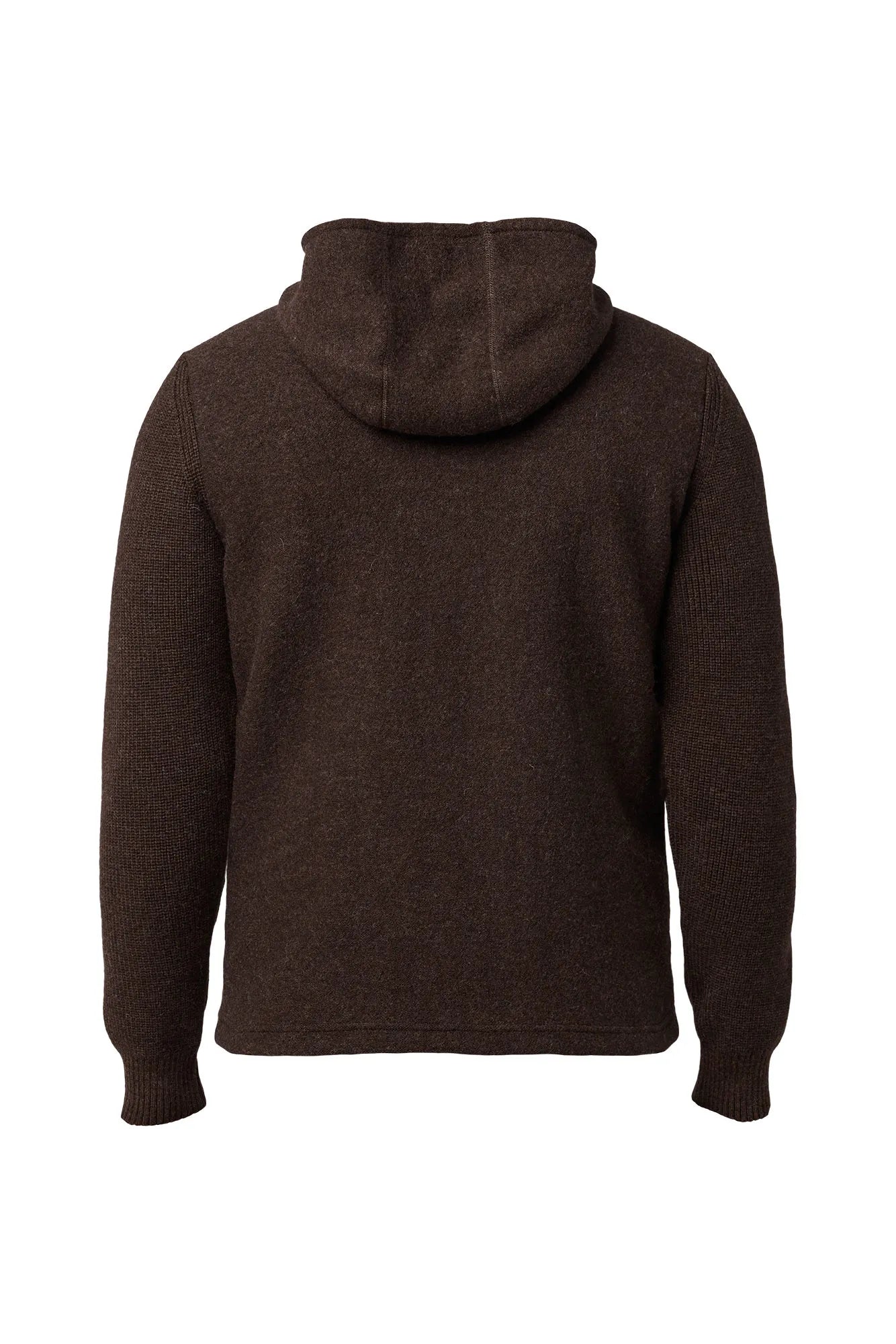 NLS PENTLAND HOOD, 100% OFÄRGAD ULL — COFFEE BEAN - Ivanhoe of Sweden
