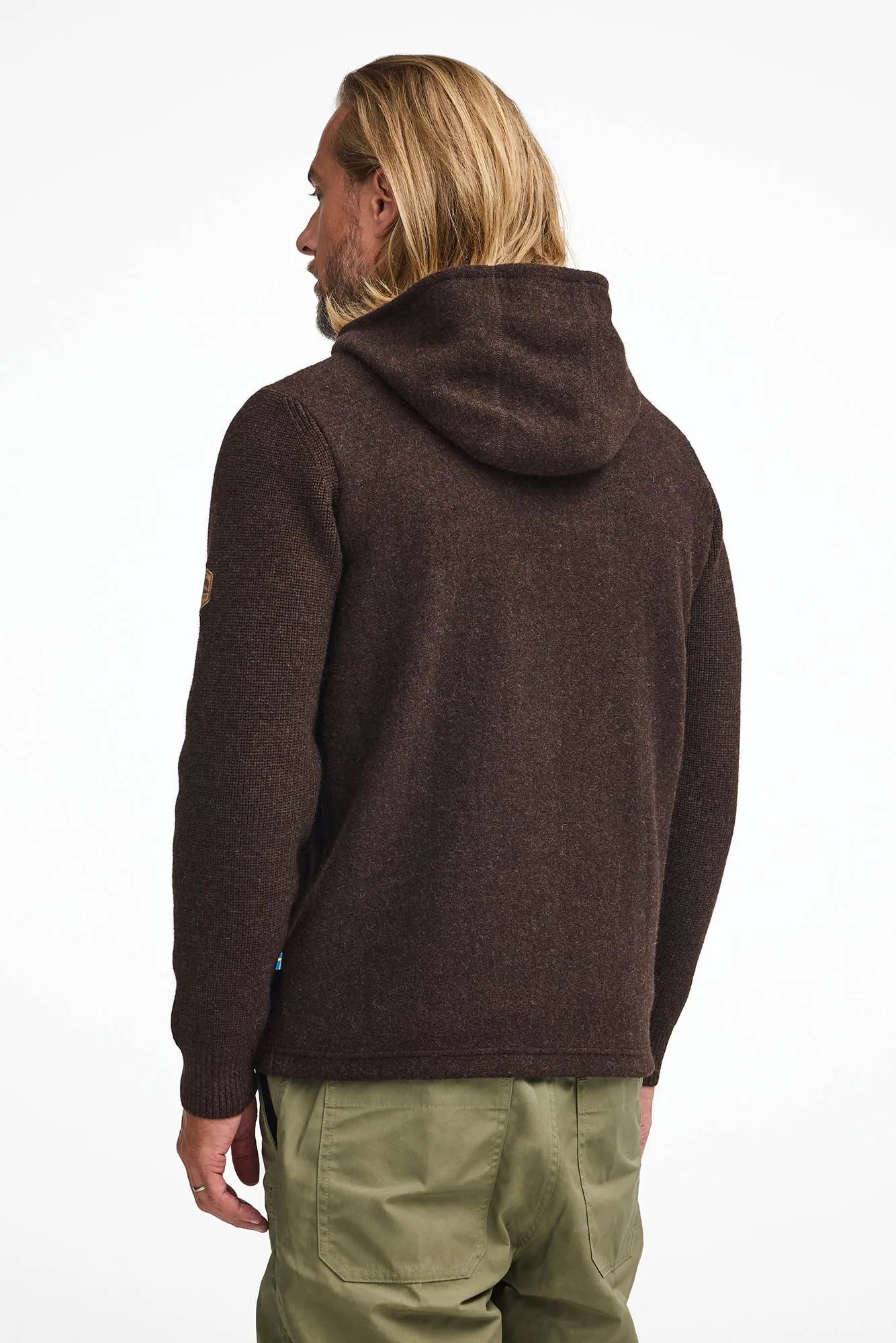 NLS PENTLAND HOOD, 100% OFÄRGAD ULL — COFFEE BEAN - Ivanhoe of Sweden