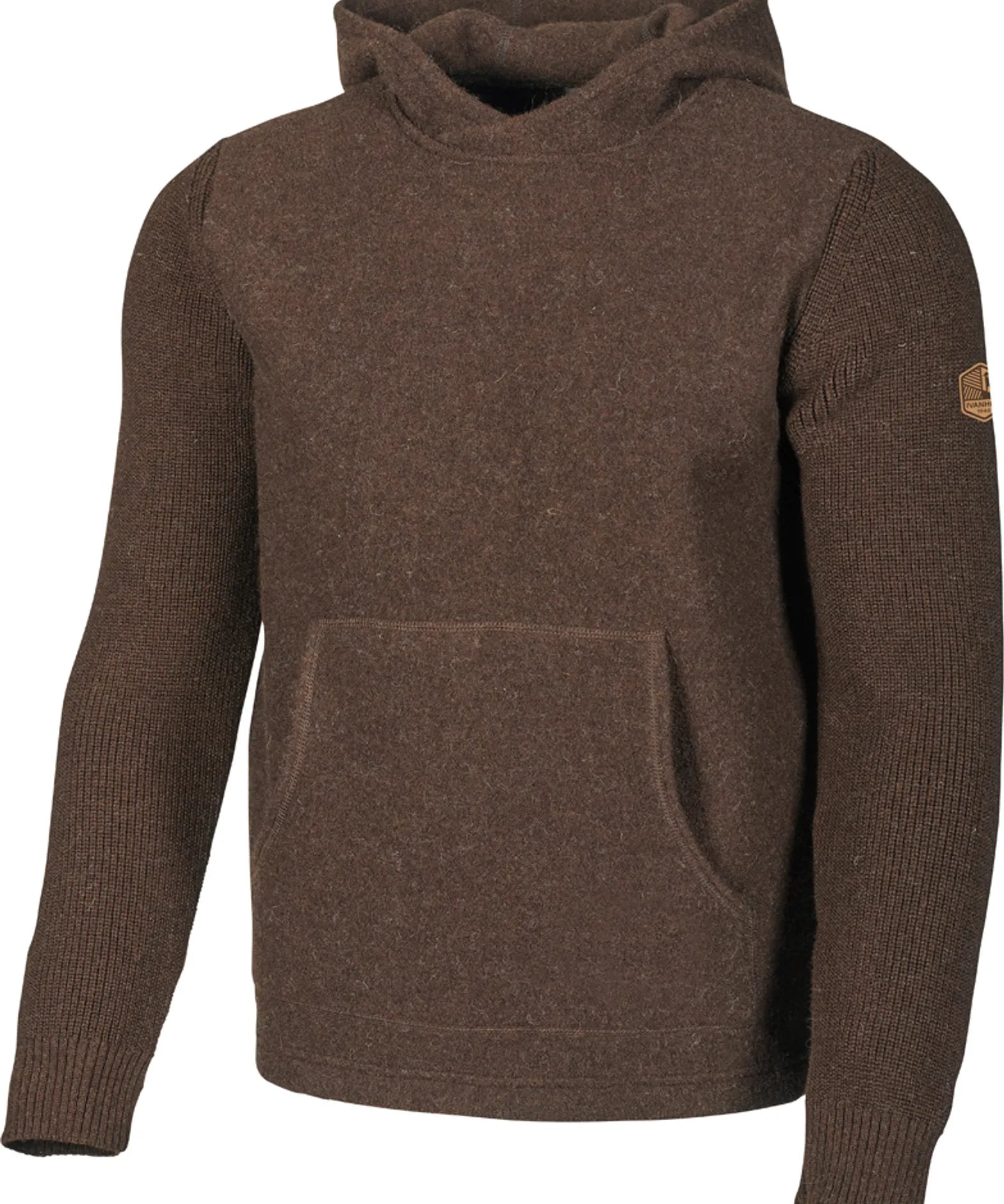 NLS PENTLAND HOOD, 100% OFÄRGAD ULL — COFFEE BEAN - Ivanhoe of Sweden