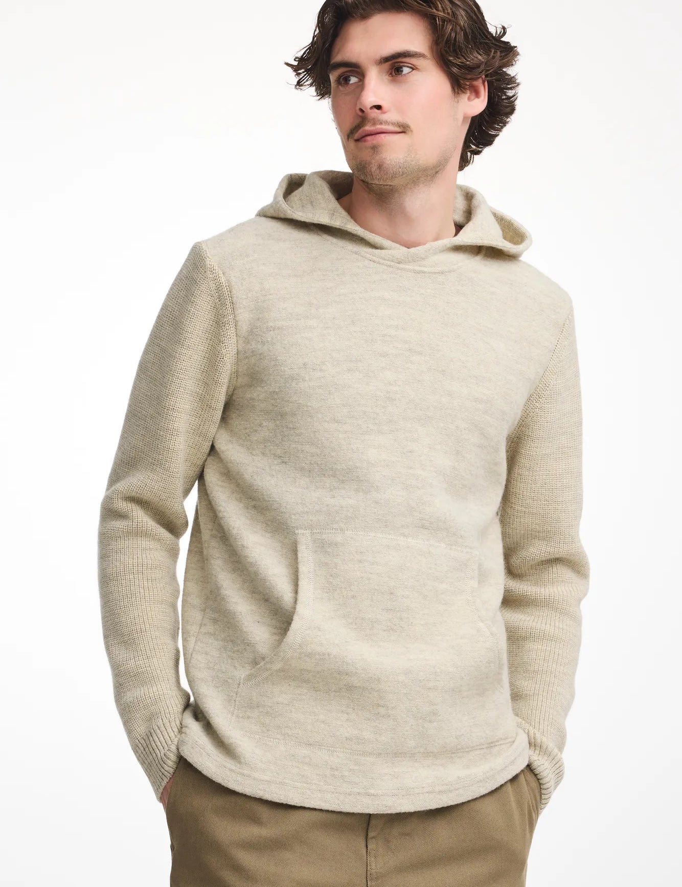 NLS PENTLAND HOOD, 100% OFÄRGAD ULL — BIRCH - Ivanhoe of Sweden
