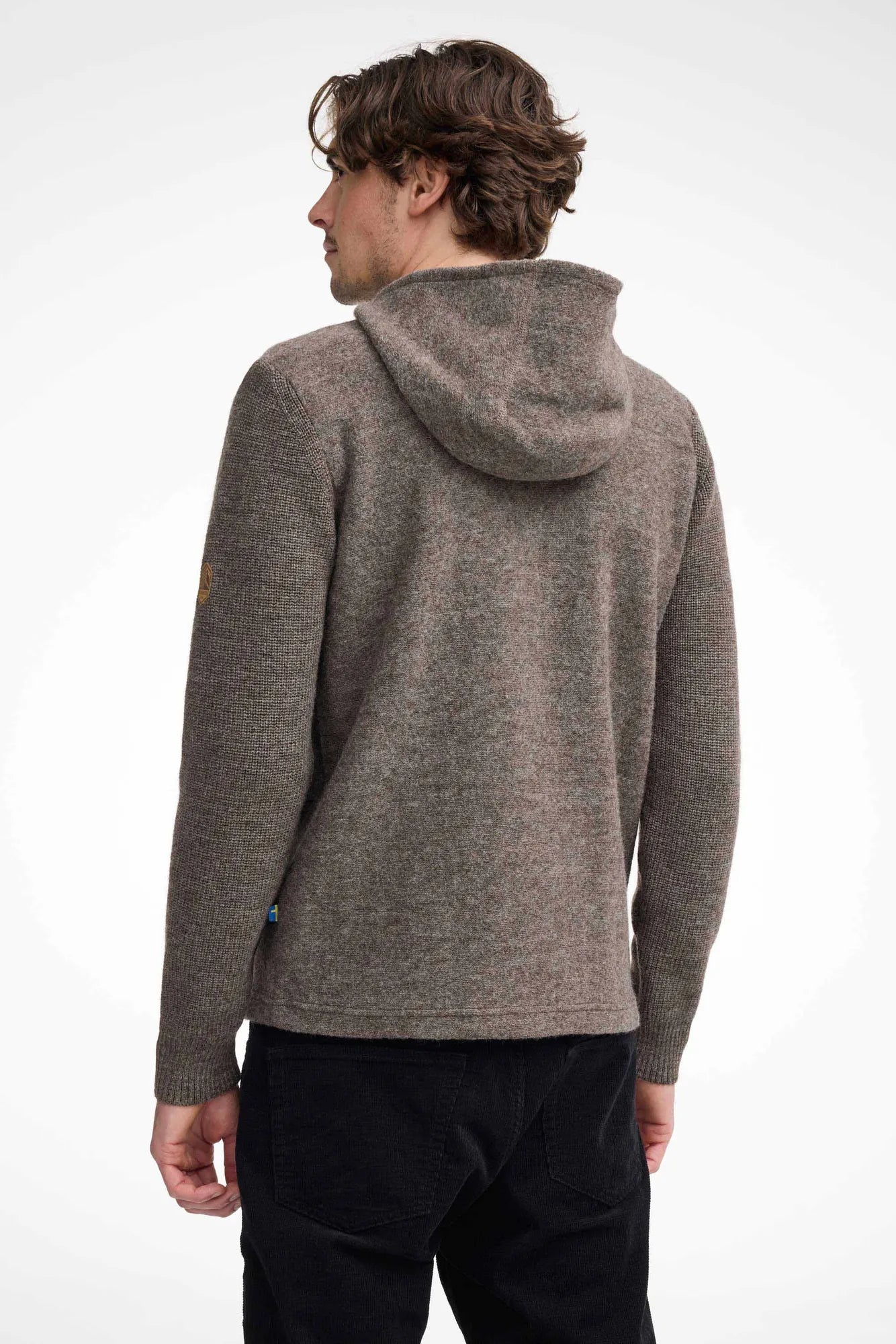 NLS PENTLAND HOOD, 100% OFÄRGAD ULL — NUTMEG - Ivanhoe of Sweden