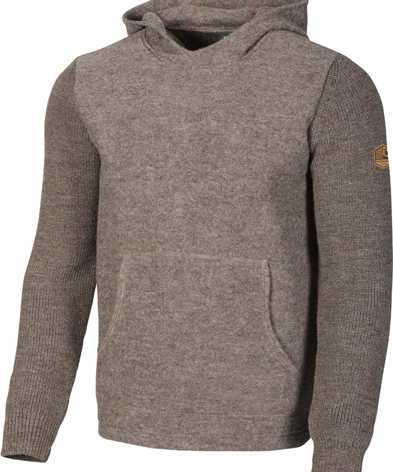 NLS PENTLAND HOOD, 100% OFÄRGAD ULL — NUTMEG - Ivanhoe of Sweden