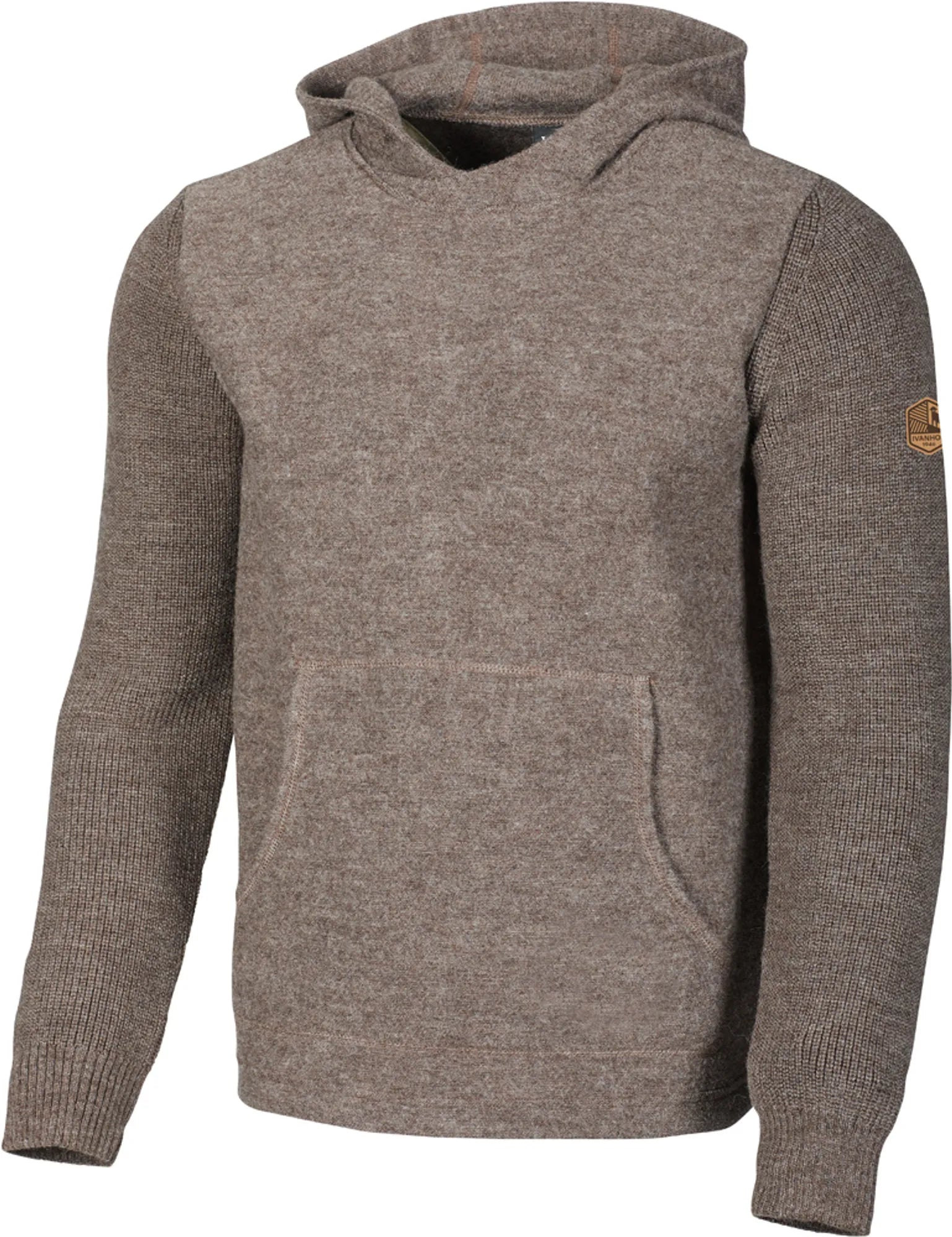 NLS PENTLAND HOOD, 100% OFÄRGAD ULL — NUTMEG - Ivanhoe of Sweden