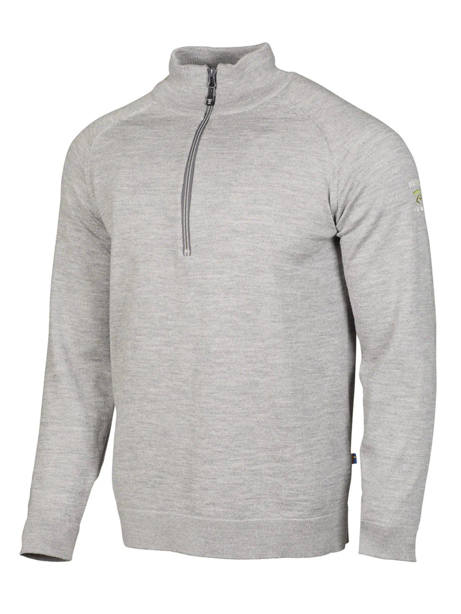 JOJJE HALF ZIP, 100% EXTRA FINE MERINOULL — GREY MARL - Ivanhoe of Sweden