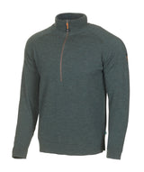 JOJJE HALF ZIP, 100% EXTRA FEINE MERINOWOLLE — RIFLE GREEN