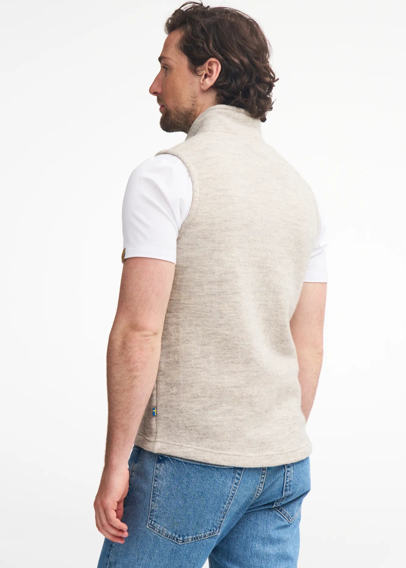 NLS BARLEY VEST, 100% OFÄRGAD ULL — BIRCH - Ivanhoe of Sweden