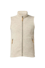 NLS BARLEY VEST, 100% OFÄRGAD ULL — BIRCH - Ivanhoe of Sweden