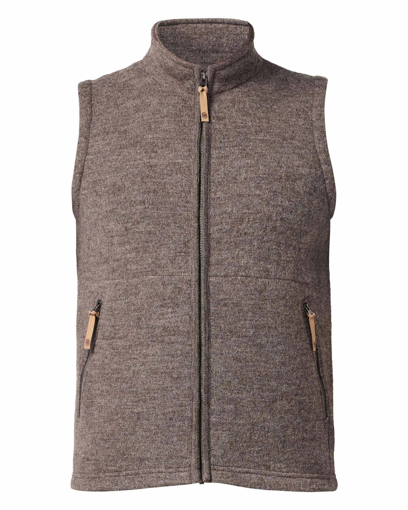 NLS BARLEY VEST, 100% OFÄRGAD ULL — NUTMEG - Ivanhoe of Sweden