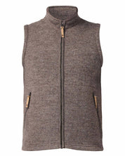 NLS BARLEY VEST, 100% OFÄRGAD ULL — NUTMEG - Ivanhoe of Sweden