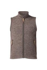 NLS BARLEY VEST, 100% OFÄRGAD ULL — NUTMEG - Ivanhoe of Sweden