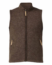 NLS BARLEY VEST, 100% OFÄRGAD ULL — CHOCOLATE - Ivanhoe of Sweden