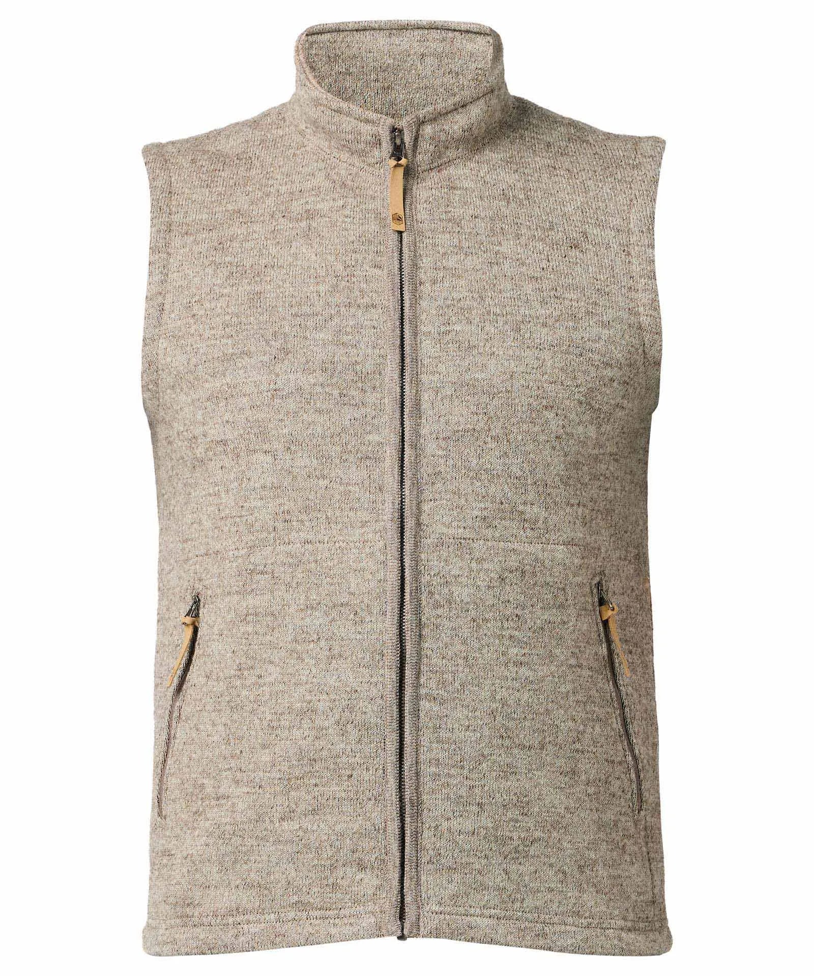 NLS BARLEY VEST, 100% OFÄRGAD ULL — LATTE - Ivanhoe of Sweden