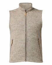 NLS BARLEY VEST, 100% OFÄRGAD ULL — LATTE - Ivanhoe of Sweden