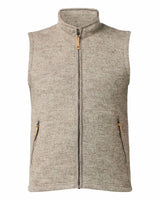 NLS BARLEY VEST, 100% UBEHANDLET ULD — LATTE