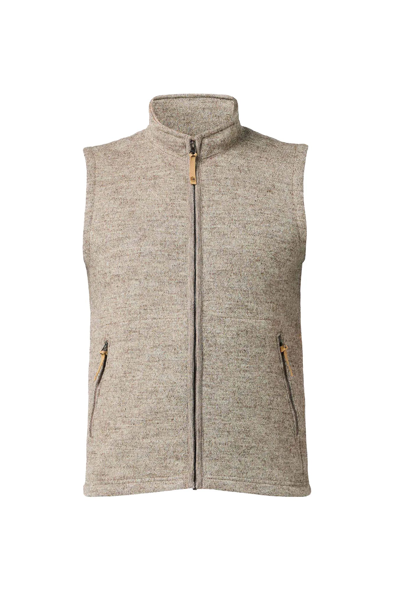 NLS BARLEY VEST, 100% OFÄRGAD ULL — LATTE - Ivanhoe of Sweden