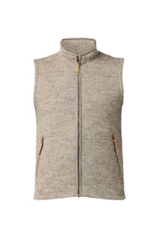 NLS BARLEY VEST, 100% OFÄRGAD ULL — LATTE - Ivanhoe of Sweden