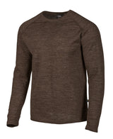 NLS BEECH CREWNECK, 100% UNDYED WOOL  — COFFEE BEAN
