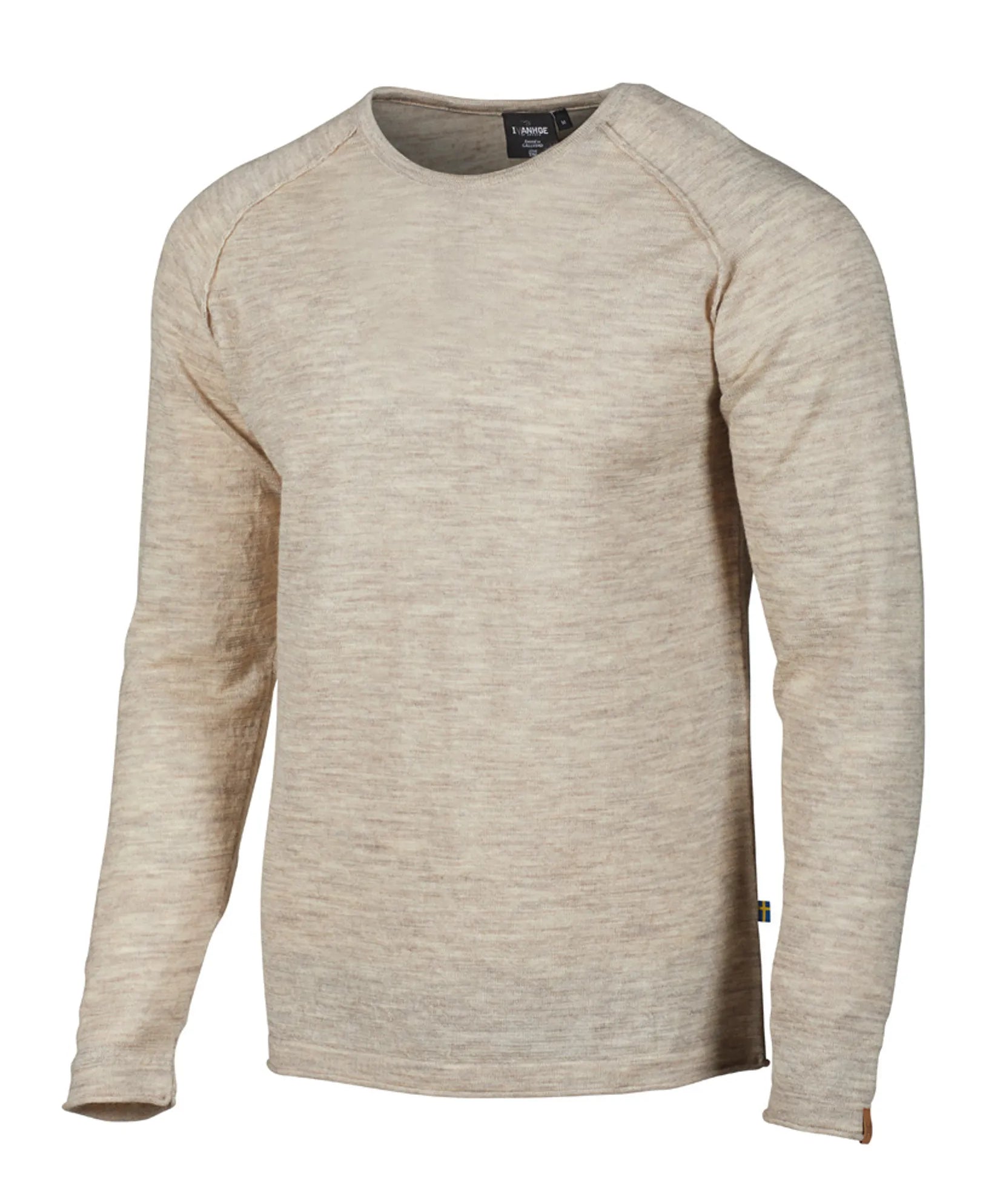 NLS BEECH CREWNECK, 100% OFÄRGAD ULL — BIRCH - Ivanhoe of Sweden