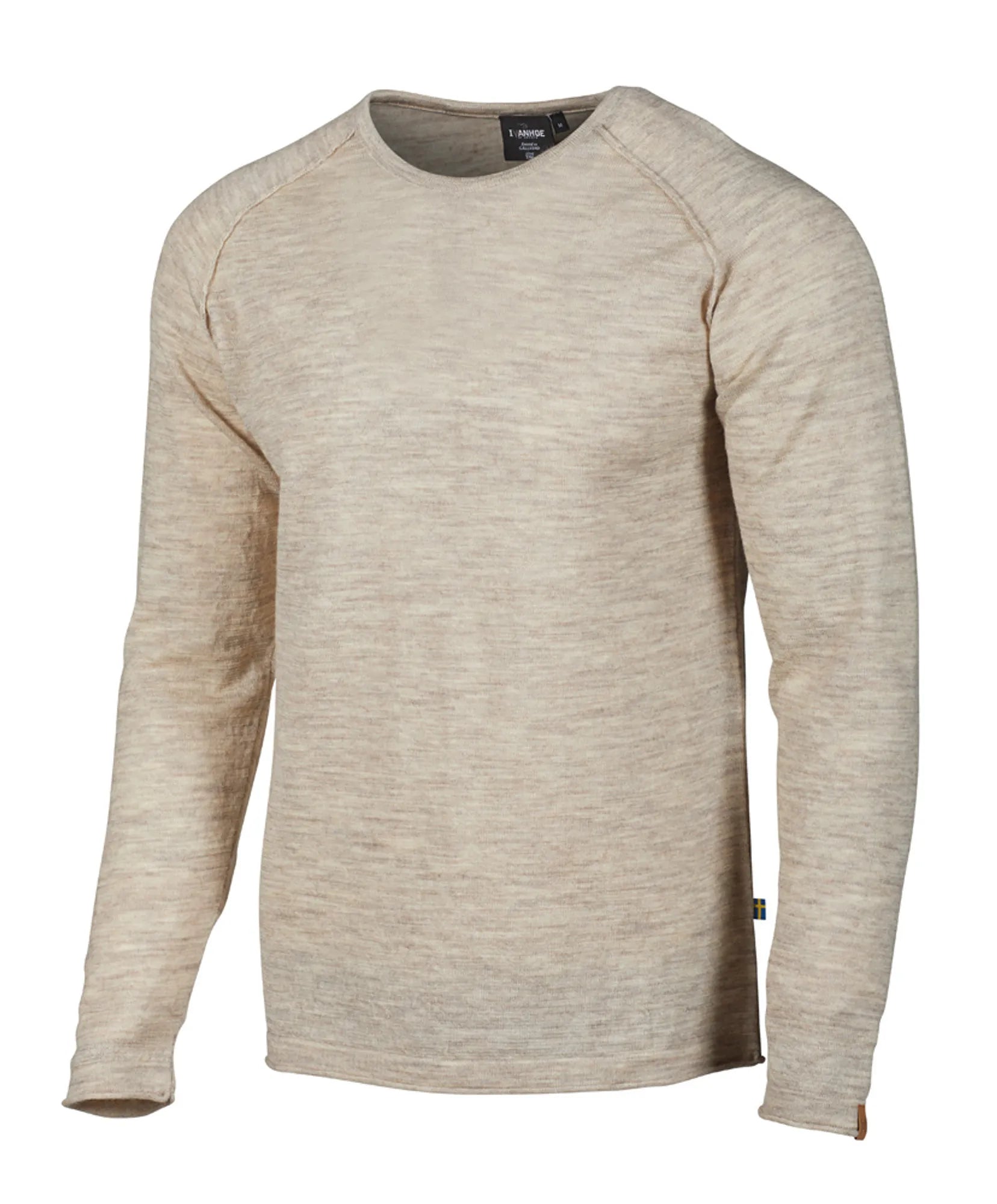 NLS BEECH CREWNECK, 100% OFÄRGAD ULL — BIRCH - Ivanhoe of Sweden