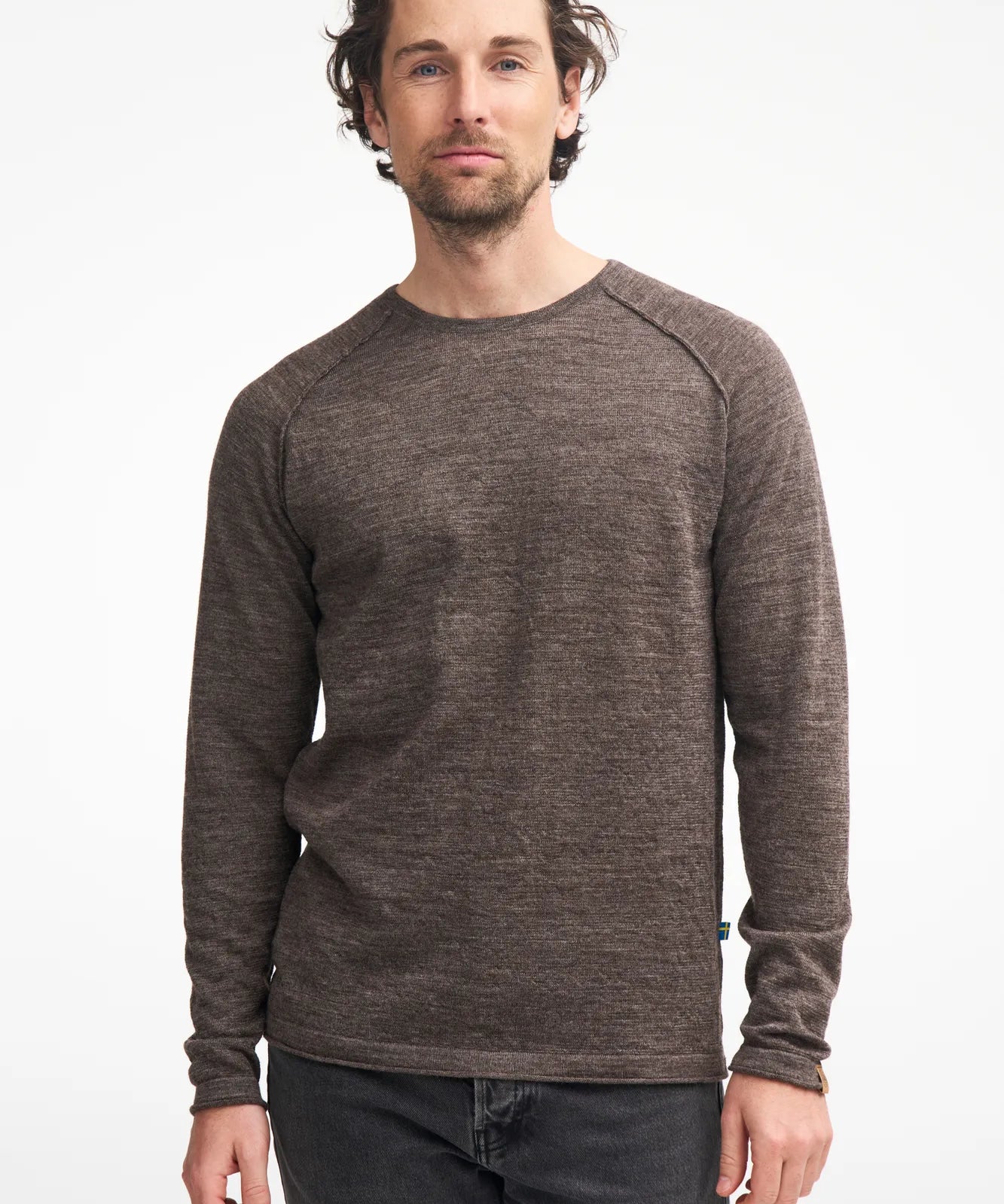 NLS BEECH CREWNECK, 100% OFÄRGAD ULL — BIRCH - Ivanhoe of Sweden