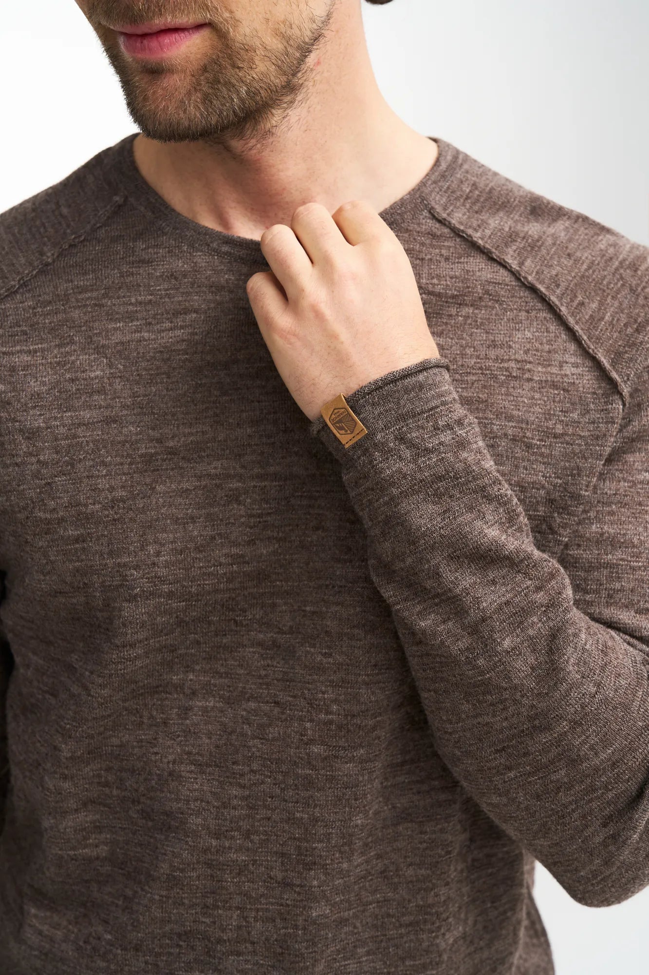 NLS BEECH CREWNECK, 100% OFÄRGAD ULL — BIRCH - Ivanhoe of Sweden