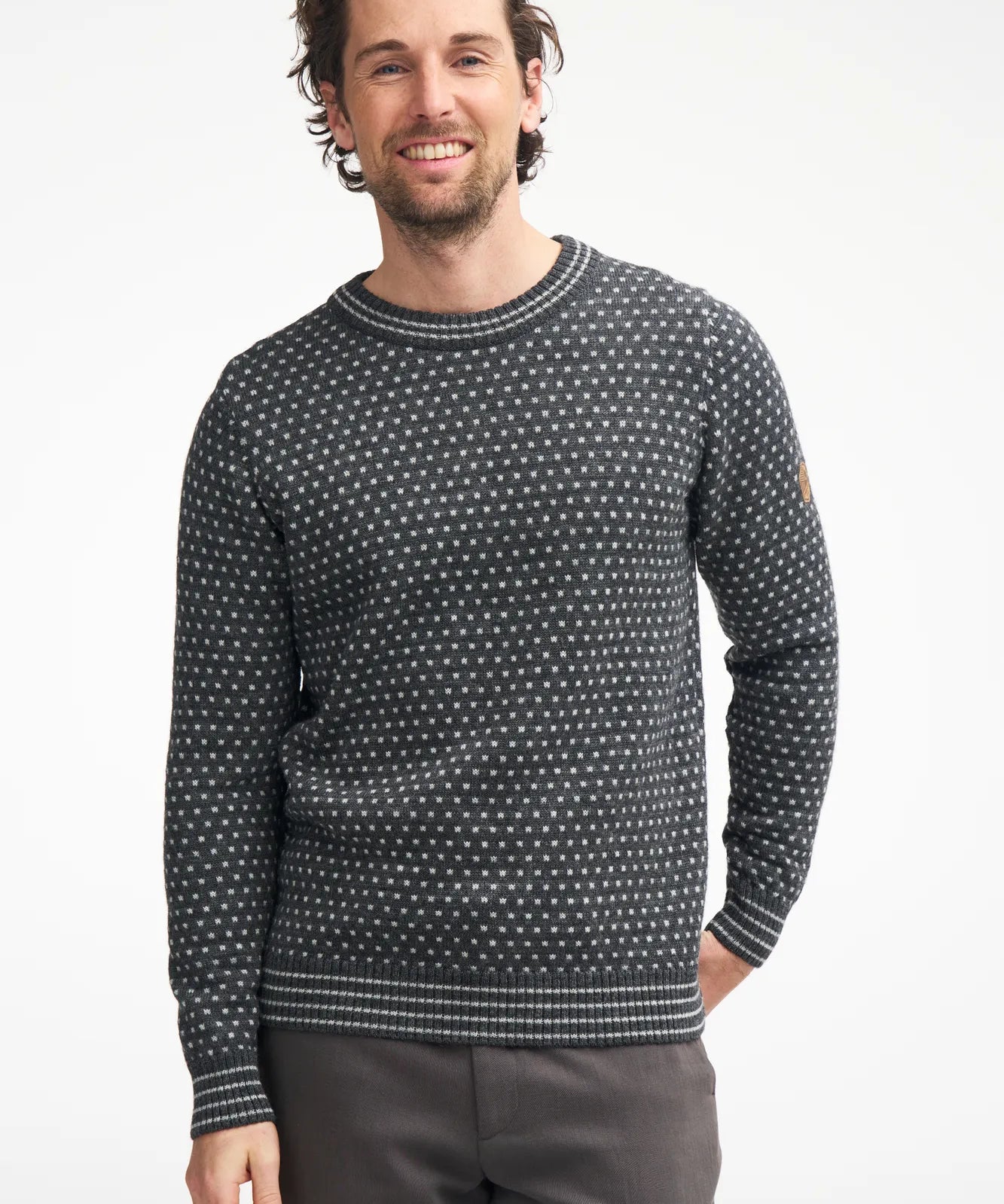 SVERRE CREWNECK, 100% ULL — GREY - Ivanhoe of Sweden