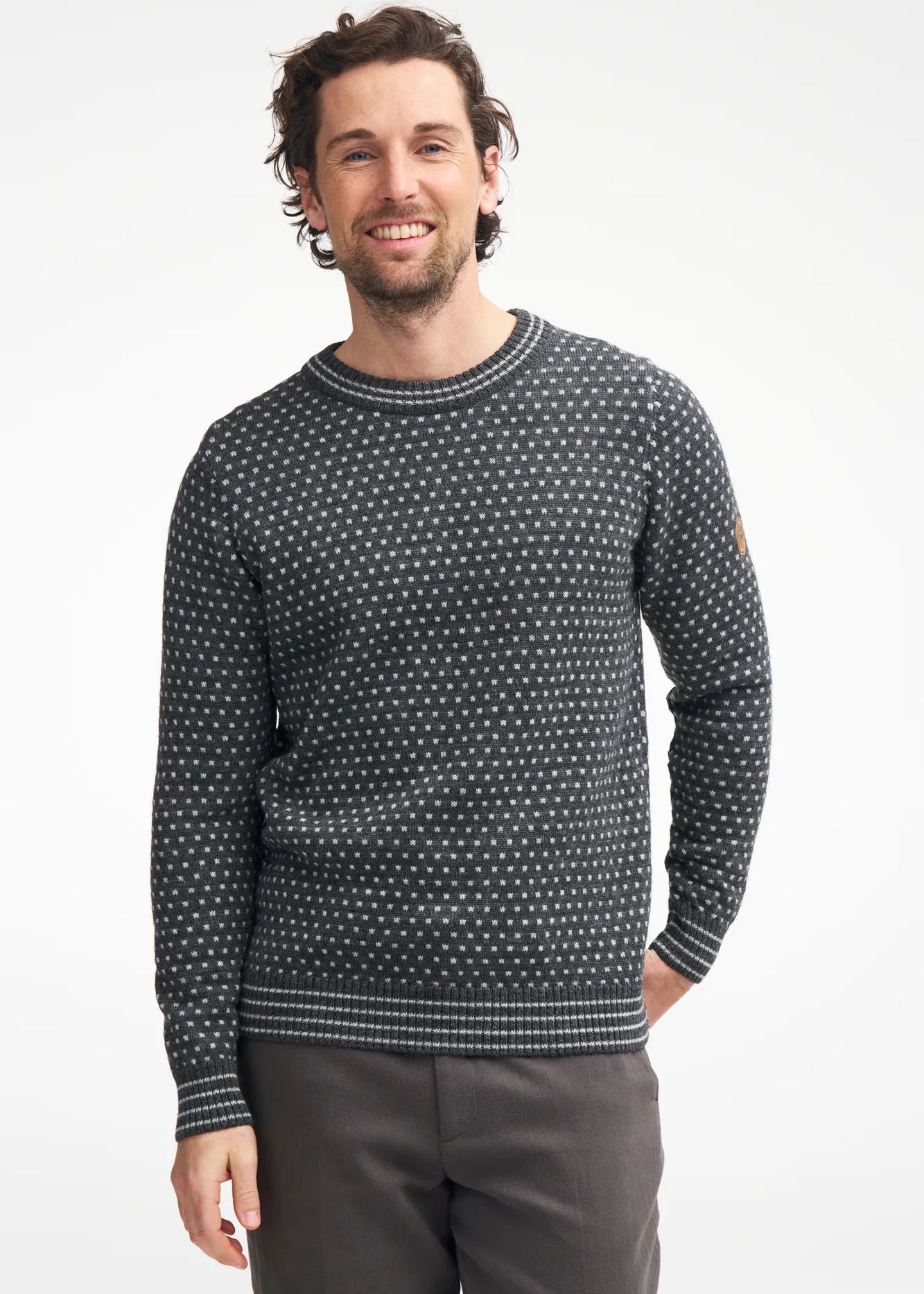 SVERRE CREWNECK, 100% ULL — LODEN GREEN - Ivanhoe of Sweden