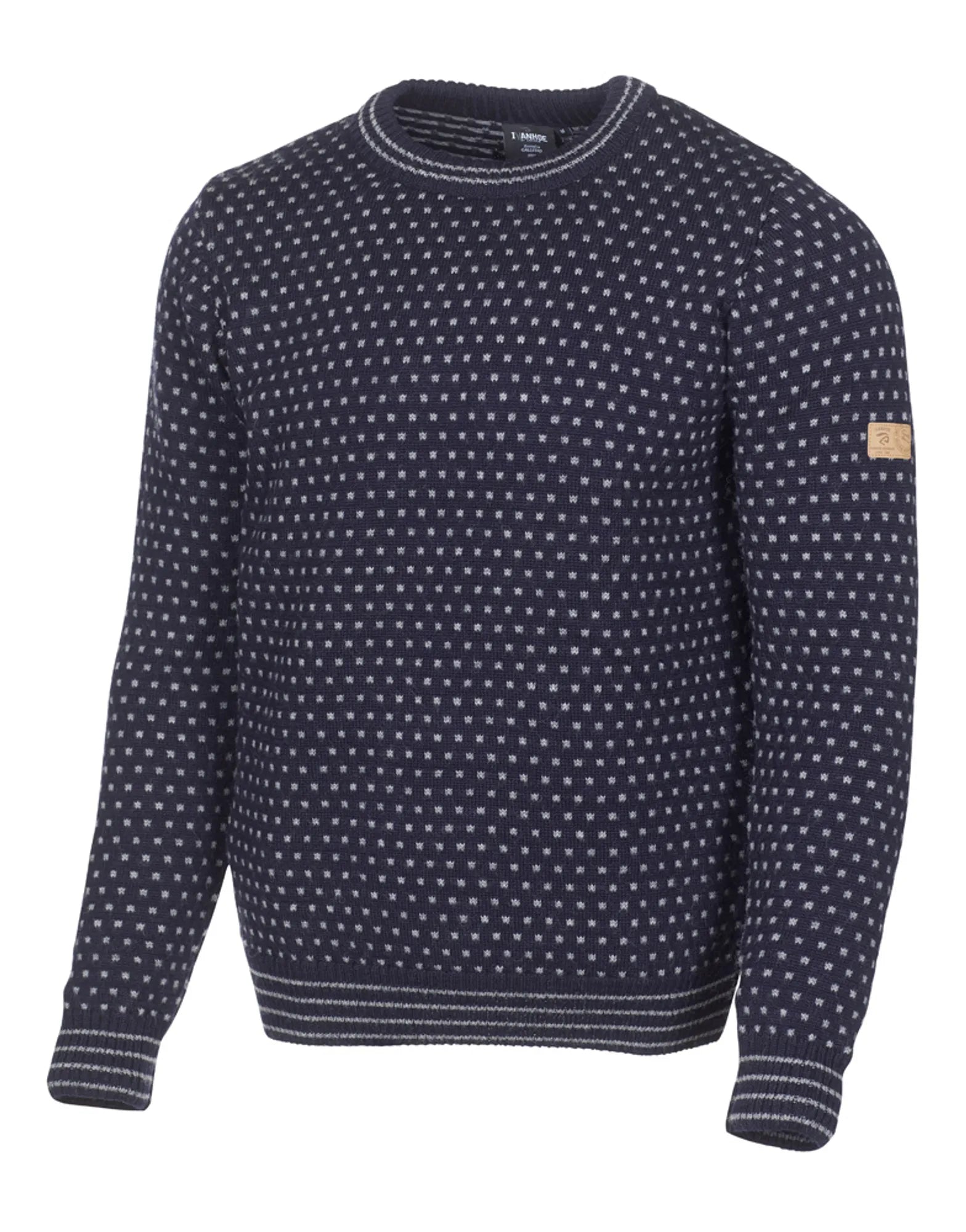 SVERRE CREWNECK, 100% ULL — NAVY - Ivanhoe of Sweden