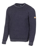 SVERRE CREWNECK, 100% WOOL — NAVY