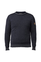 SVERRE CREWNECK, 100% WOOL — NAVY